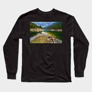 Galbenu lake in Romania Long Sleeve T-Shirt